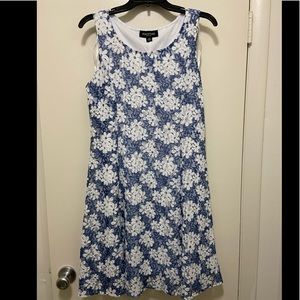 Perceptions Blue Floral Dress